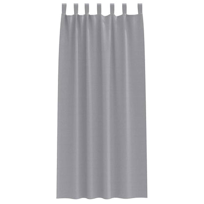 Blackout Curtains with Curtains Light Grey Polyester