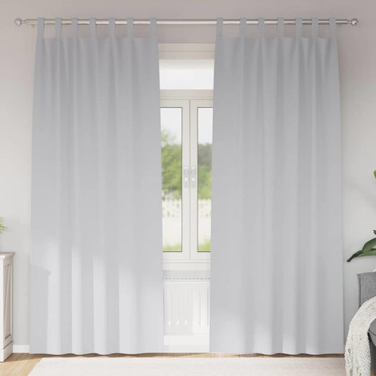 Blackout Curtains with Curtains Pale Grey Polyester