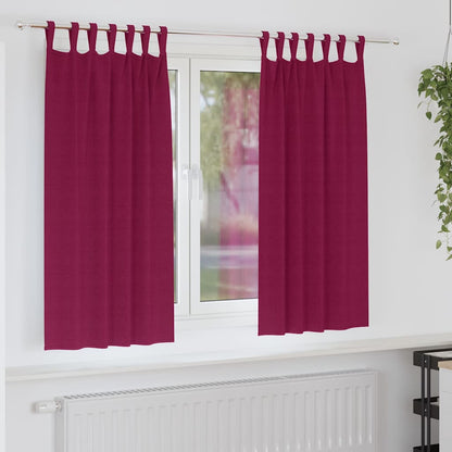 Blackout Curtains with Curtains Wine Red Polyester