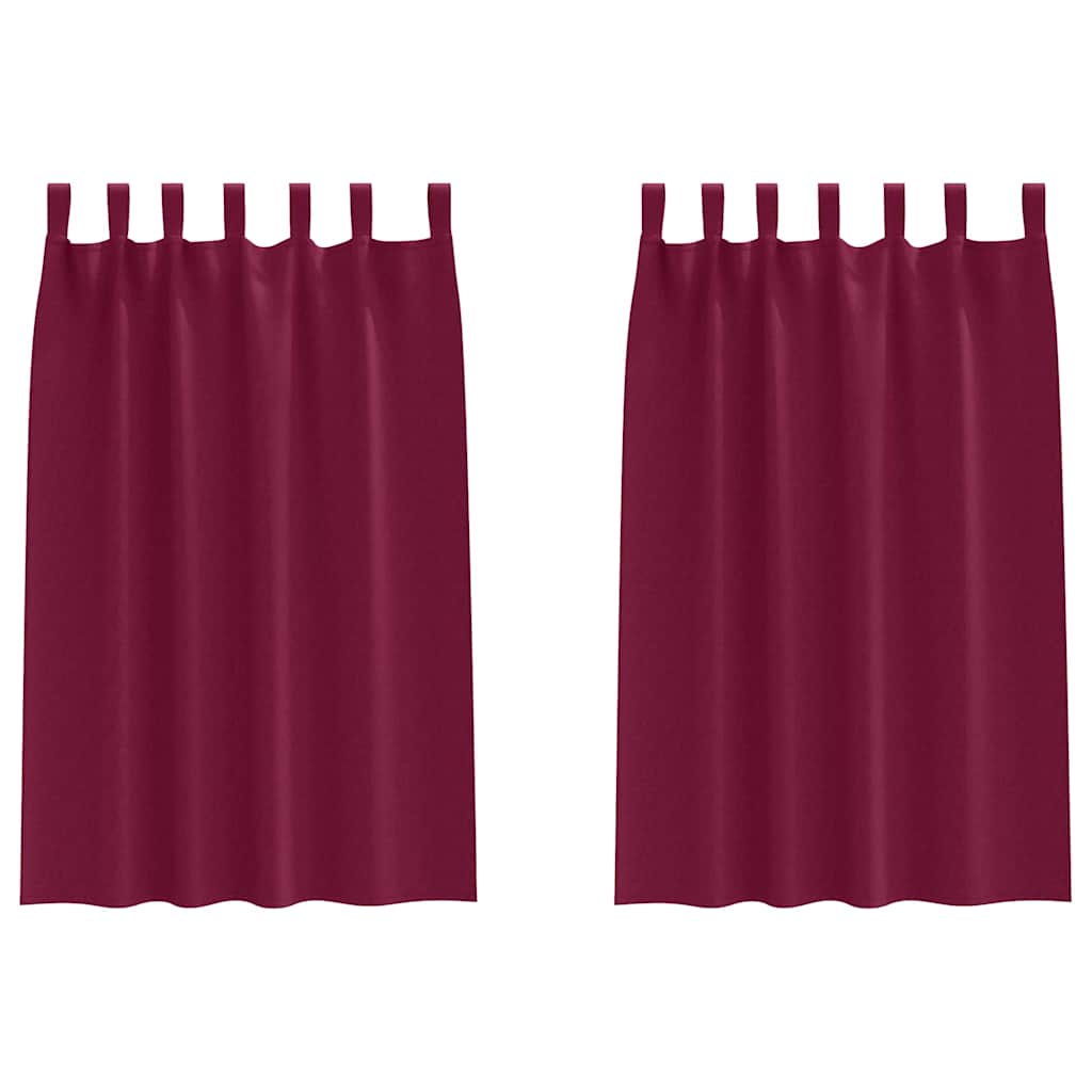 Blackout Curtains with Curtains Wine Red Polyester