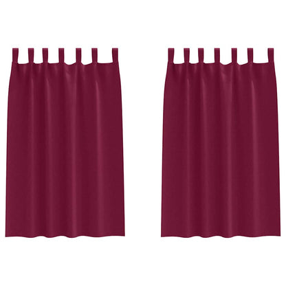 Blackout Curtains with Curtains Wine Red Polyester