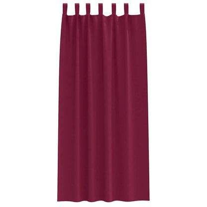 Blackout Curtains with Curtains Wine Red Polyester