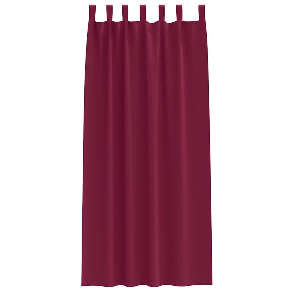 Blackout Curtains with Curtains Wine Red Polyester