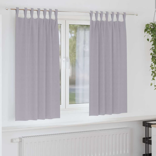 Blackout Curtains with Curtains Metal Grey Polyester