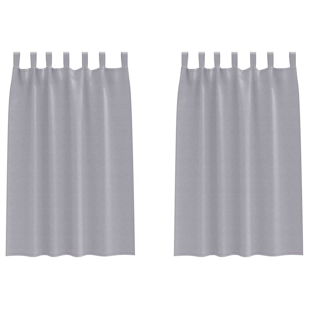 Blackout Curtains with Curtains Metal Grey Polyester