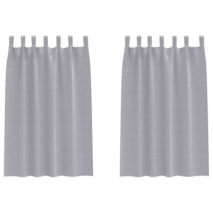 Blackout Curtains with Curtains Metal Grey Polyester