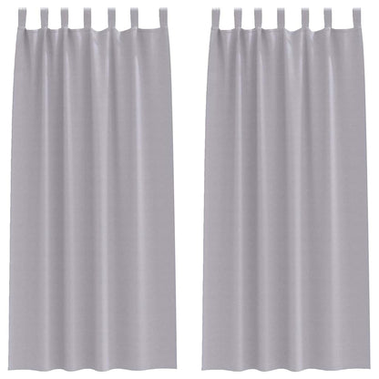 Blackout Curtains with Curtains Metal Grey Polyester