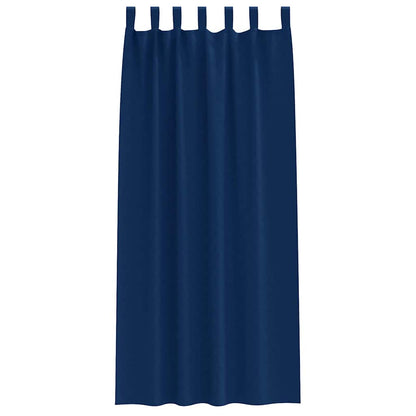 Blackout Curtains with Curtains Dark Blue Polyester