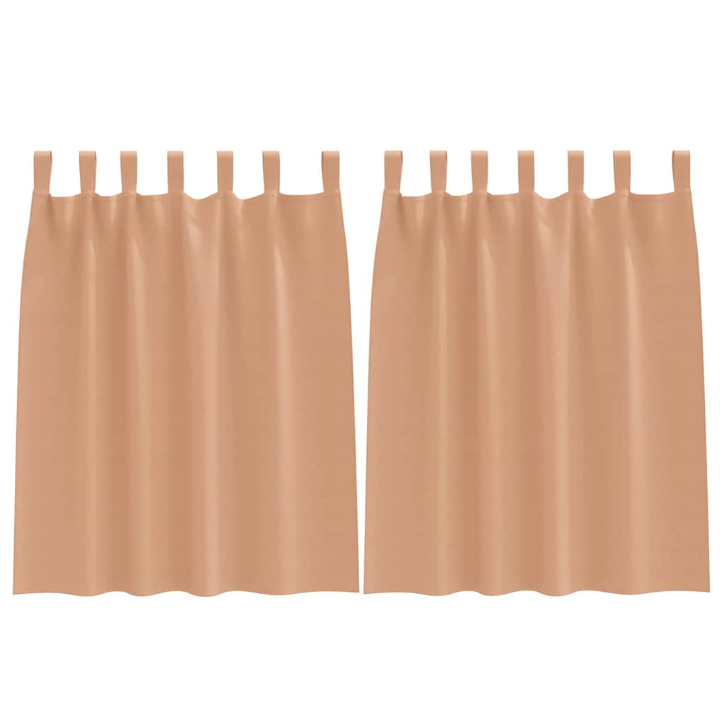 Blackout Curtains with Curtains Light Brown Polyester