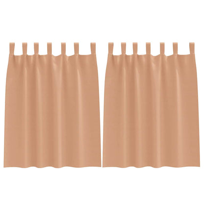 Blackout Curtains with Curtains Light Brown Polyester