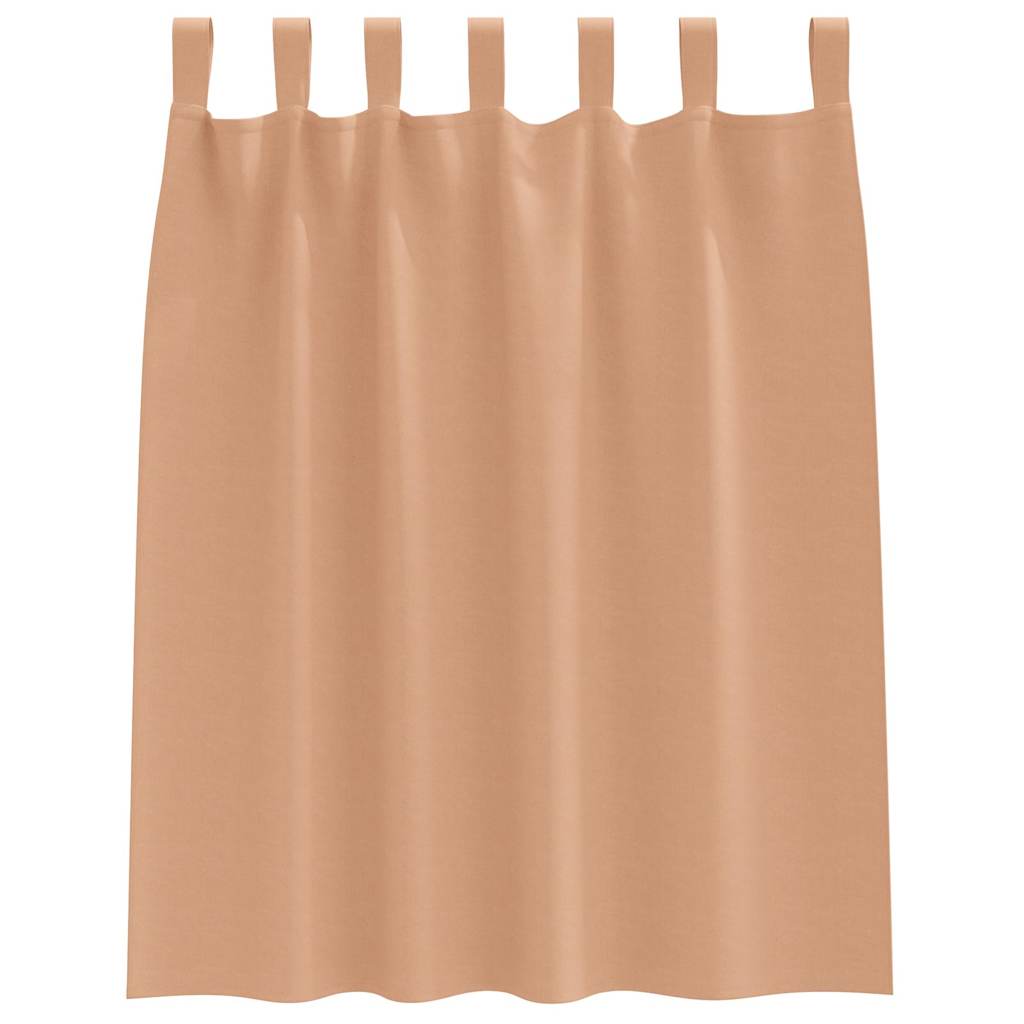 Blackout Curtains with Curtains Light Brown Polyester