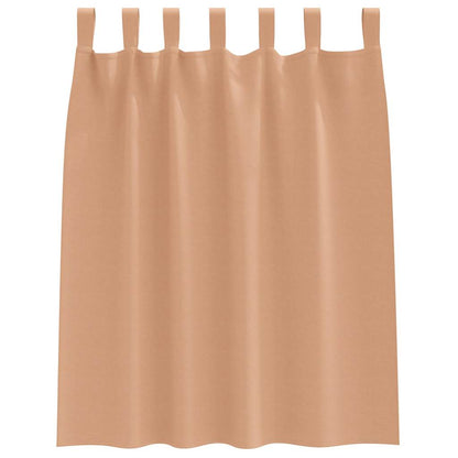 Blackout Curtains with Curtains Light Brown Polyester