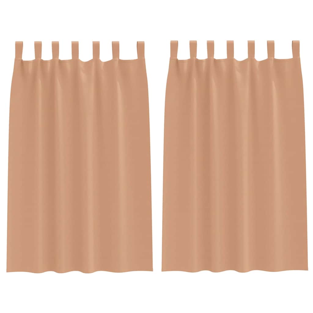 Blackout Curtains with Curtains Light Brown Polyester