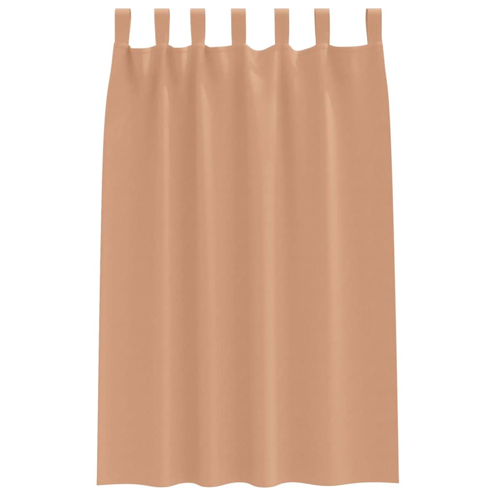 Blackout Curtains with Curtains Light Brown Polyester