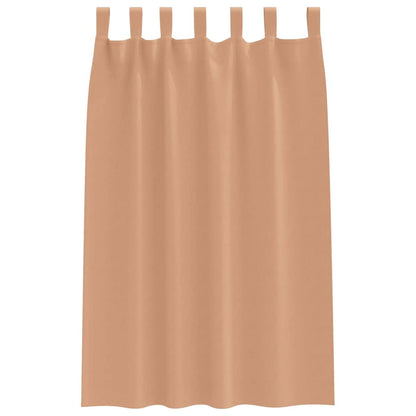 Blackout Curtains with Curtains Light Brown Polyester