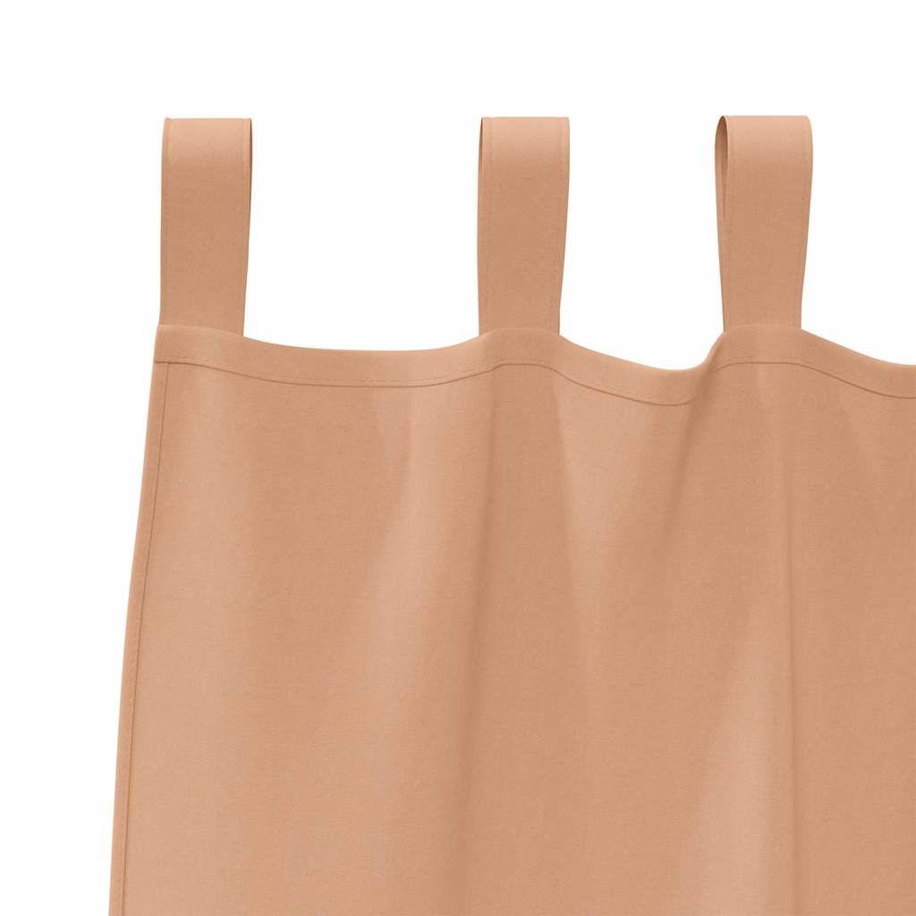 Blackout Curtains with Curtains Light Brown Polyester