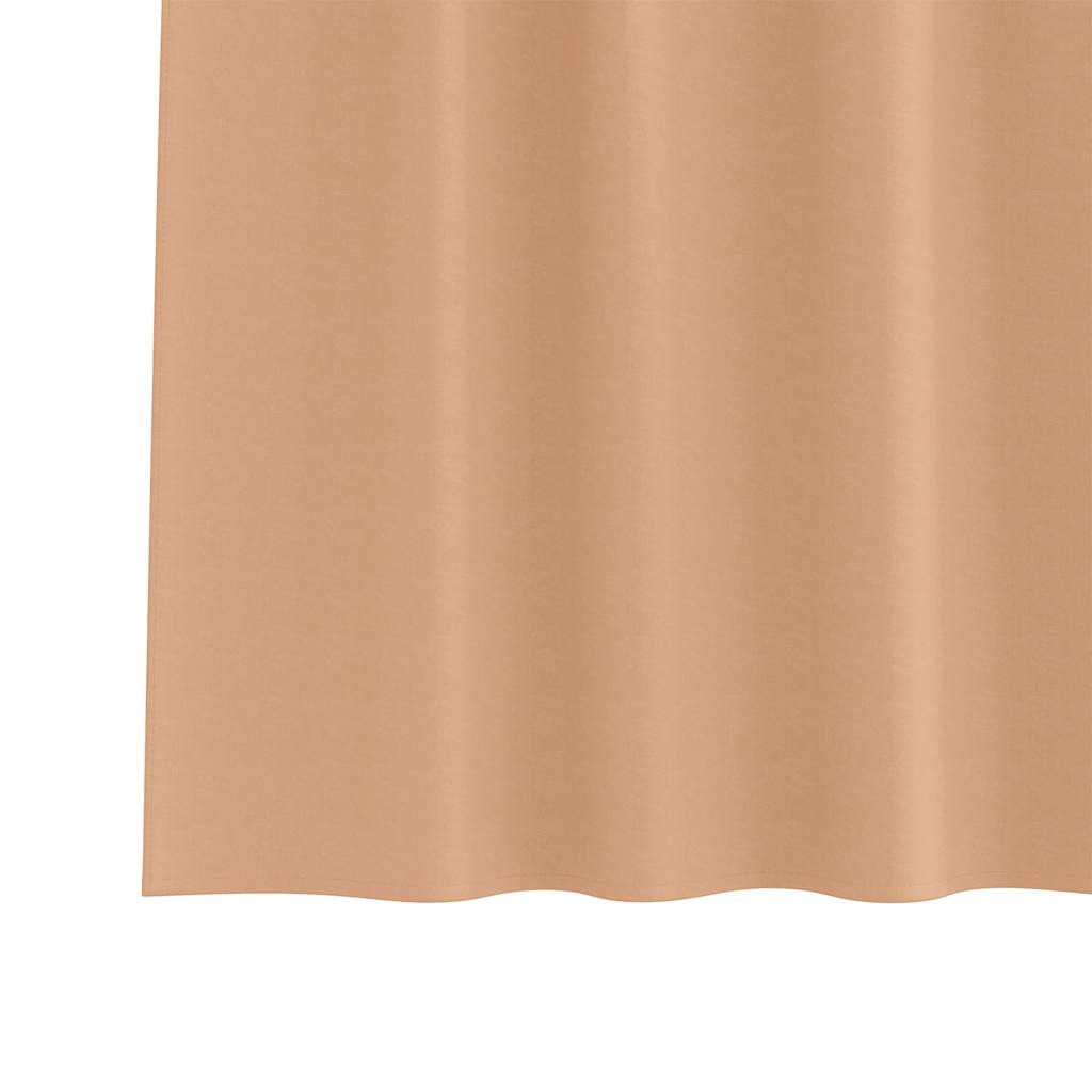 Blackout Curtains with Curtains Light Brown Polyester