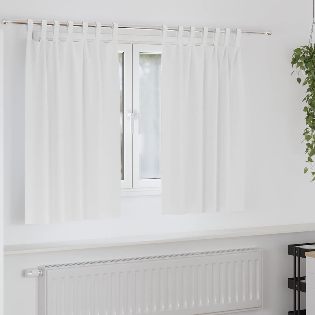 Blackout Curtains with Curtains Pure White Polyester
