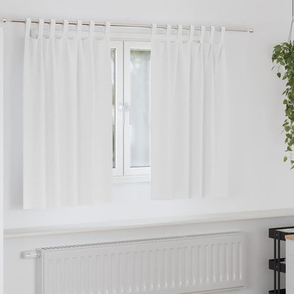 Blackout Curtains with Curtains Pure White Polyester