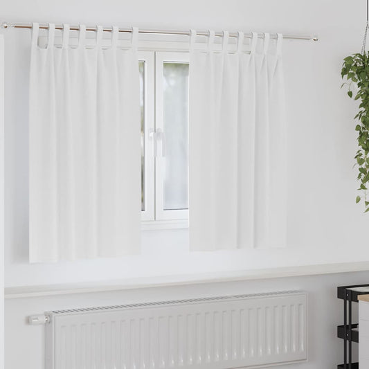 Blackout Curtains with Curtains Pure White Polyester