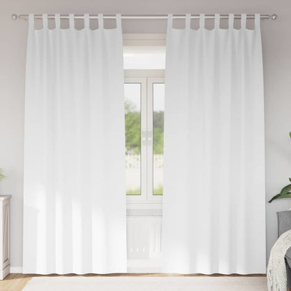 Blackout Curtains with Curtains Pure White Polyester