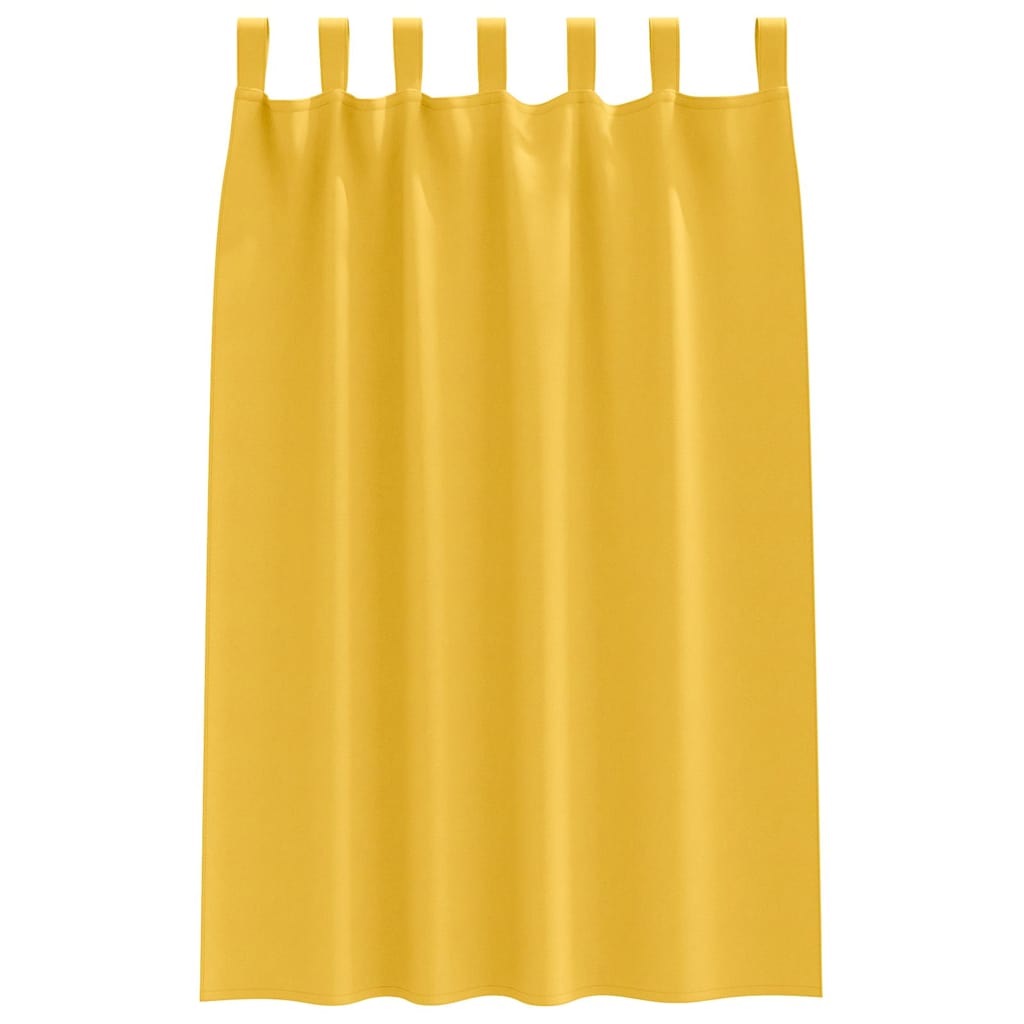 Blackout Curtains with Curtains Mustard Yellow Polyester