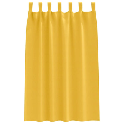 Blackout Curtains with Curtains Mustard Yellow Polyester