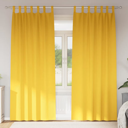 Blackout Curtains with Curtains Mustard Yellow Polyester