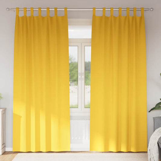 Blackout Curtains with Curtains Mustard Yellow Polyester