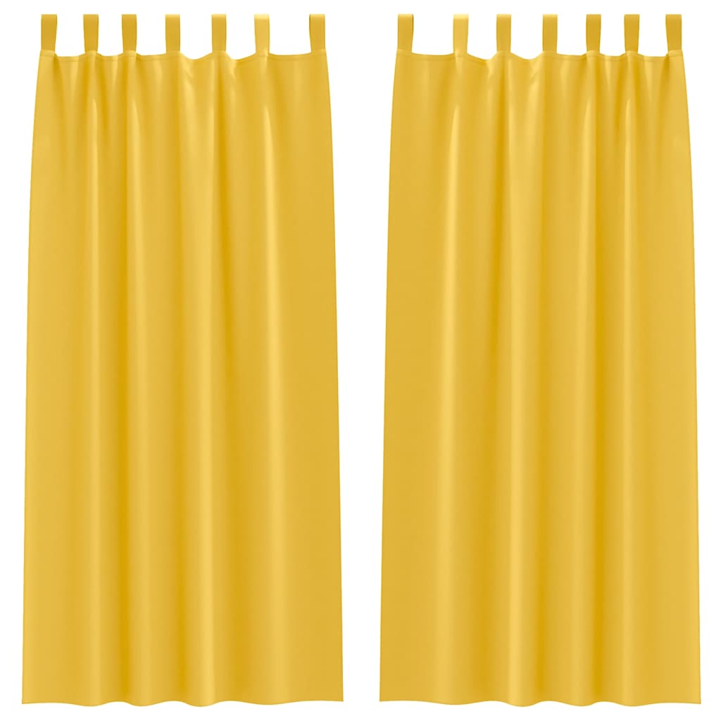 Blackout Curtains with Curtains Mustard Yellow Polyester