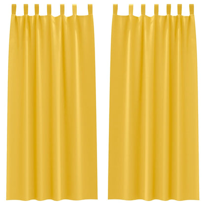 Blackout Curtains with Curtains Mustard Yellow Polyester