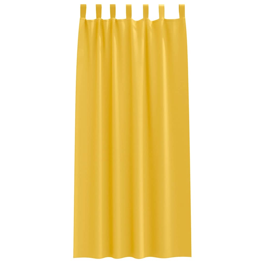 Blackout Curtains with Curtains Mustard Yellow Polyester