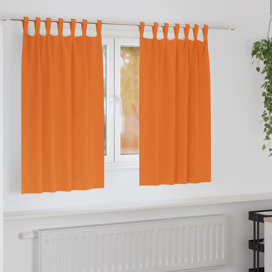 Blackout Curtains with Curtains Bright Orange Polyester