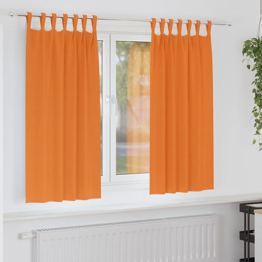 Blackout Curtains with Curtains Bright Orange Polyester