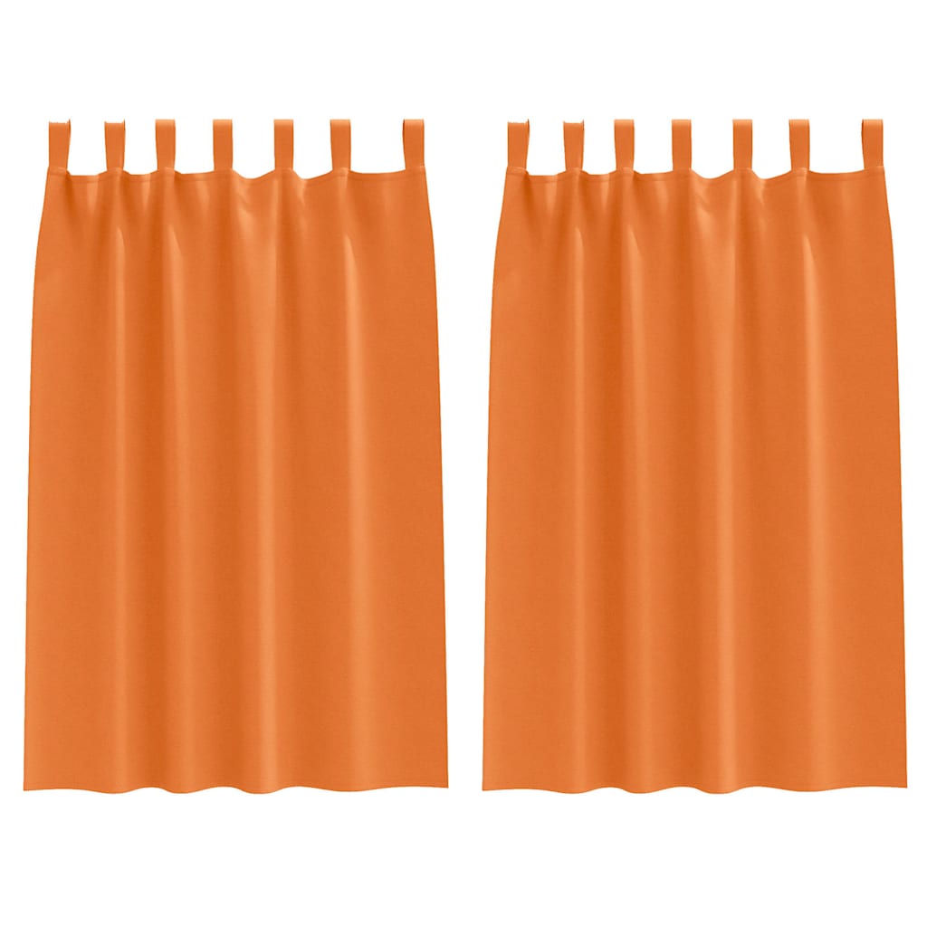 Blackout Curtains with Curtains Bright Orange Polyester