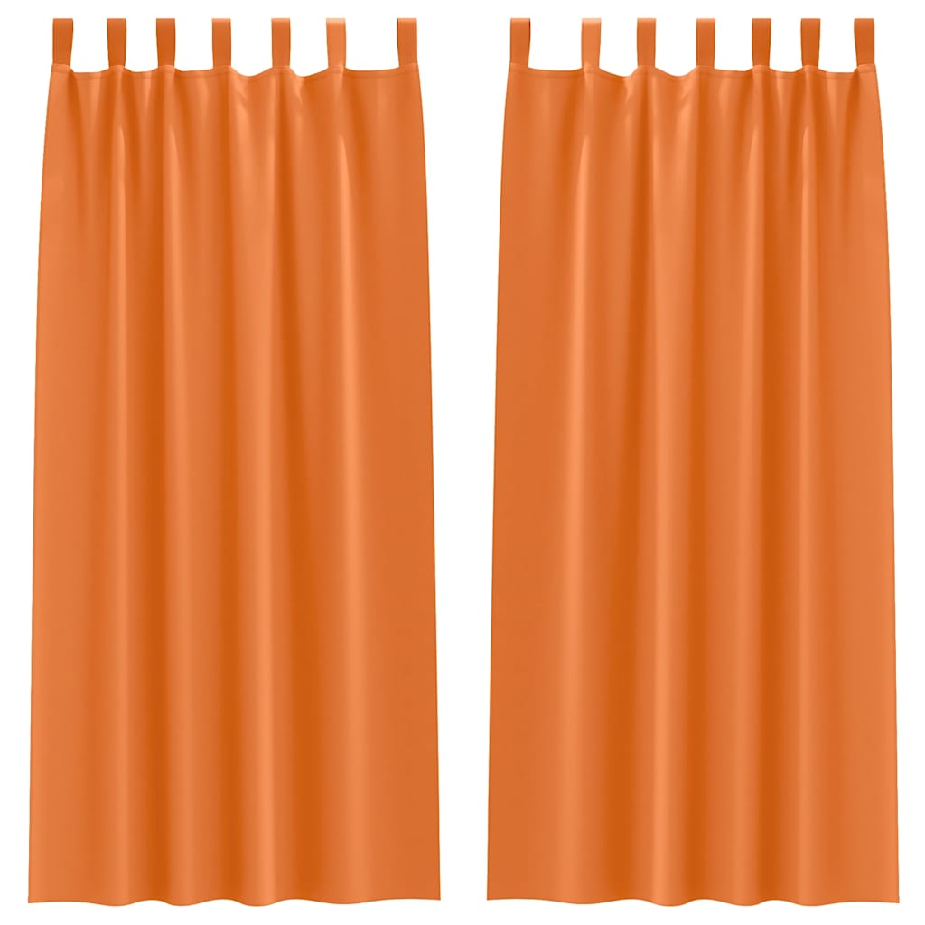 Blackout Curtains with Curtains Bright Orange Polyester