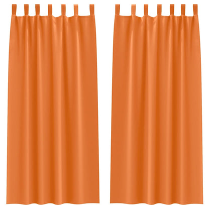 Blackout Curtains with Curtains Bright Orange Polyester