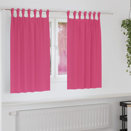 Blackout Curtains with Curtains Bright Pink Polyester