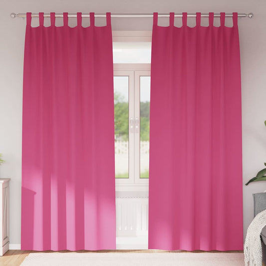 Blackout Curtains with Curtains Bright Pink Polyester