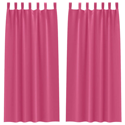Blackout Curtains with Curtains Bright Pink Polyester