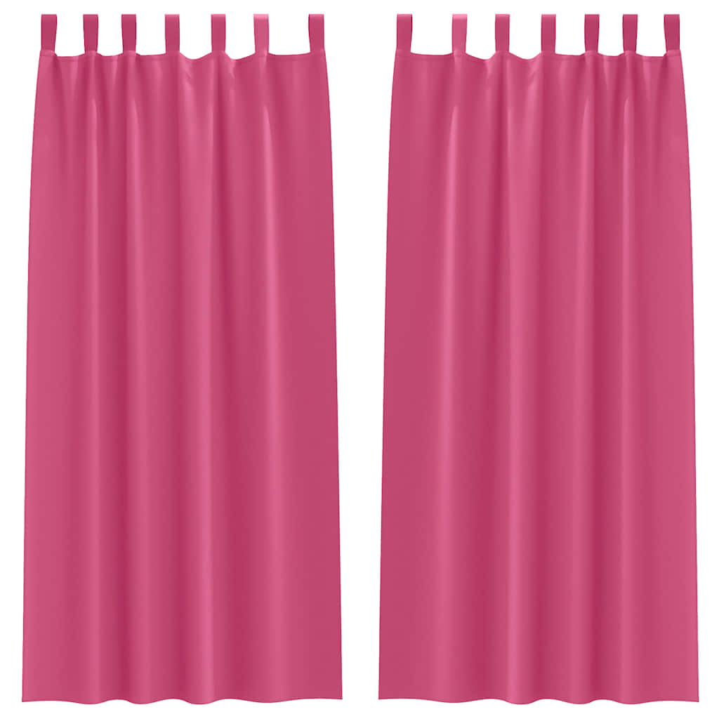 Blackout Curtains with Curtains Bright Pink Polyester