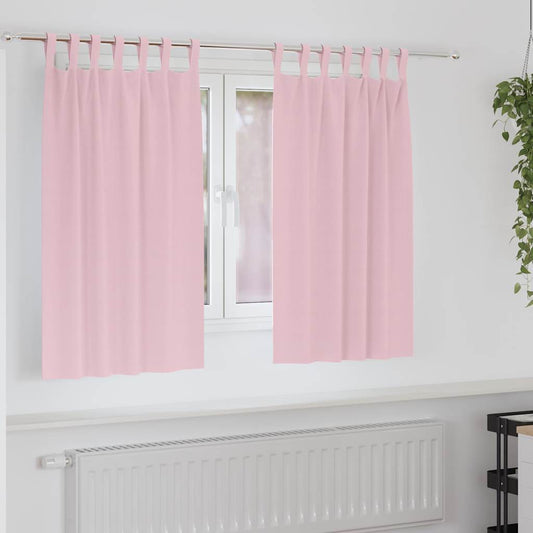 Blackout Curtains with Curtains Baby Pink Polyester