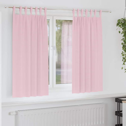 Blackout Curtains with Curtains Baby Pink Polyester
