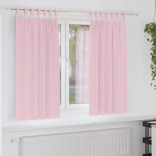Blackout Curtains with Curtains Baby Pink Polyester