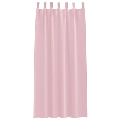 Curtains with Curtains 2 pcs Baby pink Polyester