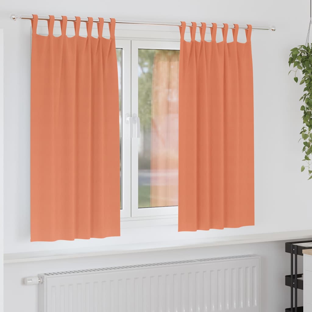 Blackout Curtains with Curtains Terracotta Polyester