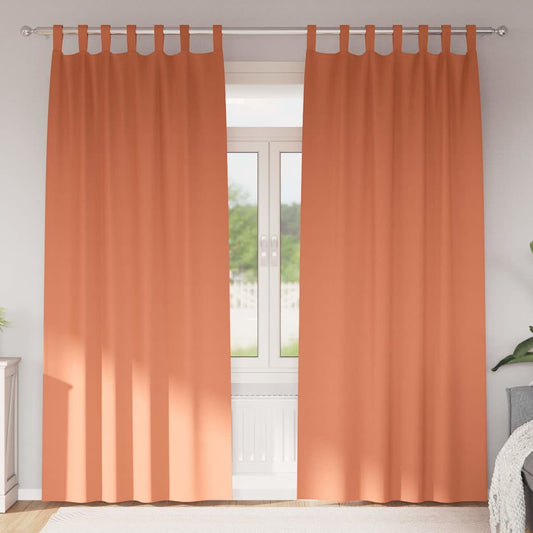 Blackout Curtains with Curtains Terracotta Polyester