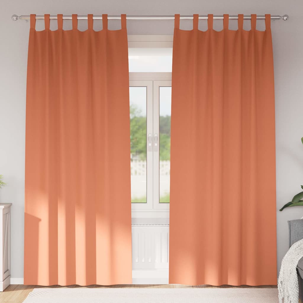 Blackout Curtains with Curtains Terracotta Polyester