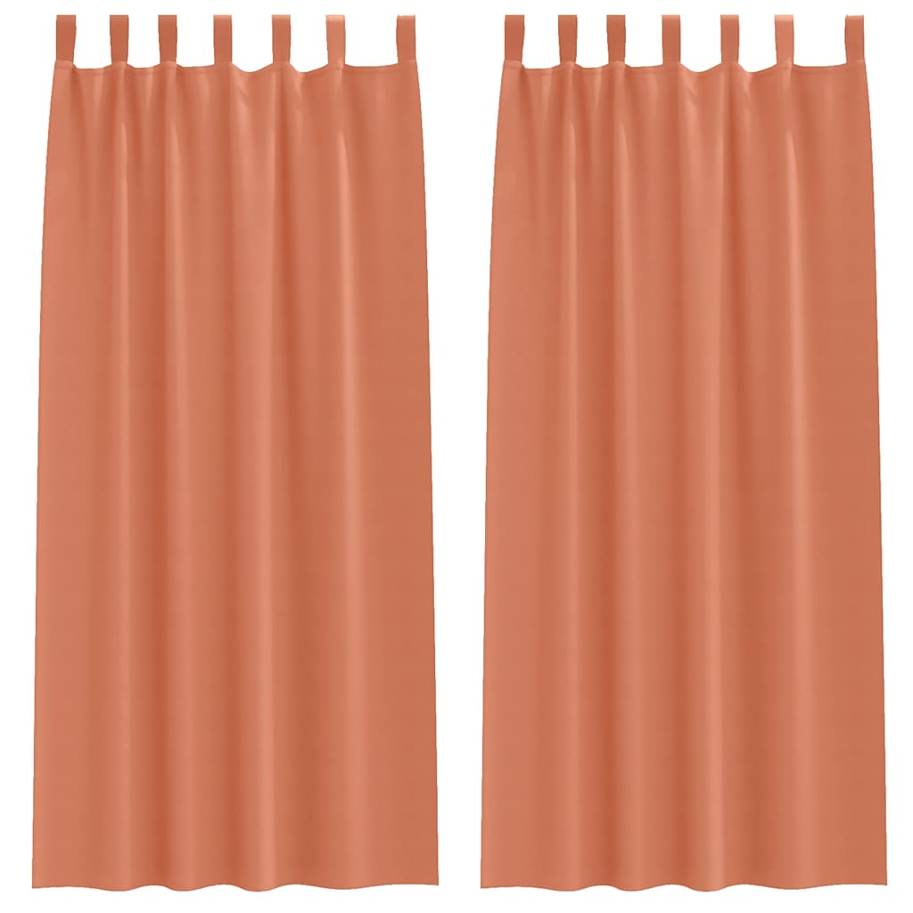 Blackout Curtains with Curtains Terracotta Polyester