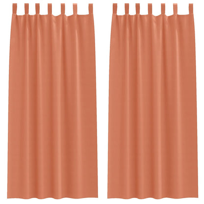 Blackout Curtains with Curtains Terracotta Polyester